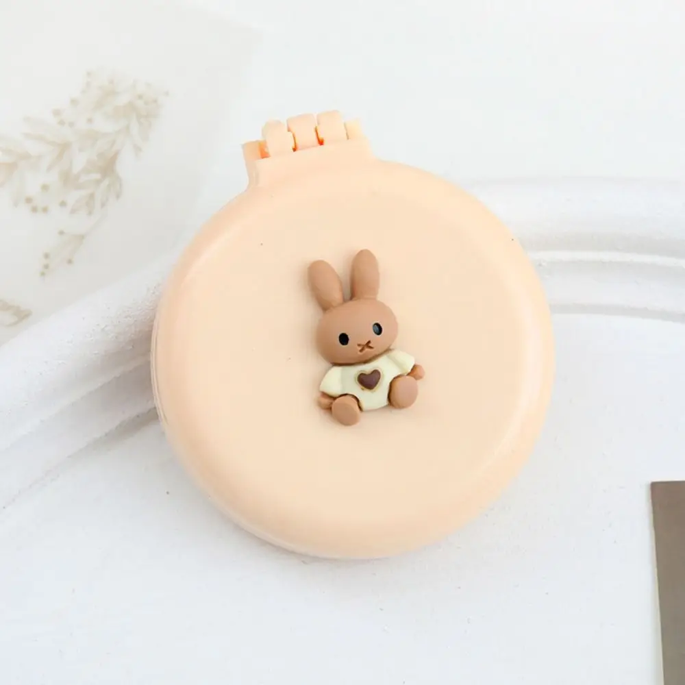 Rabbit Cartoon 2 in 1 Comb Mirror Set Bear Cartoon Animal Bowknot Air Bag Hair Comb Anti Static Durable Massage Comb with Mirror