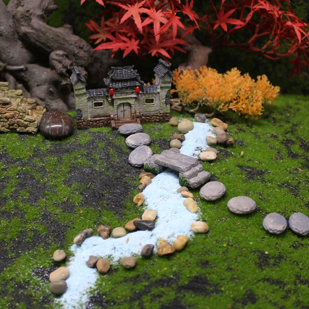 

Mushroom Pedal Ornament Tiny Bridge Craft Miniature Stepping Stone Garden Decorative Model House Mini Stepping Stone Mini Fairy