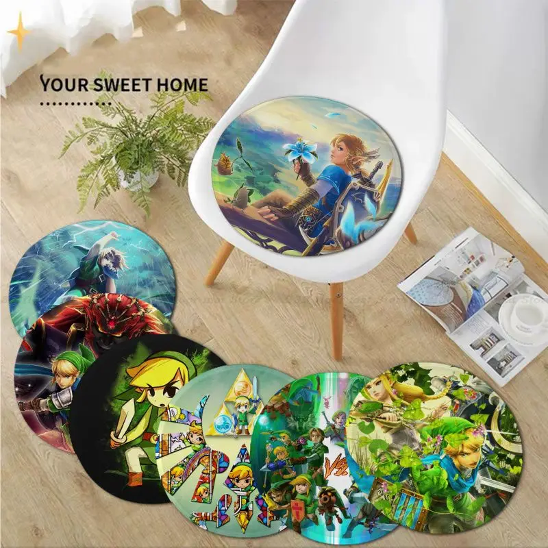 

The Legend Game Of Z-Zelda Cushion Mat European Stool Pad Patio Home Kitchen Office Chair Seat Cushion 40x40cm Chair Mat Pad