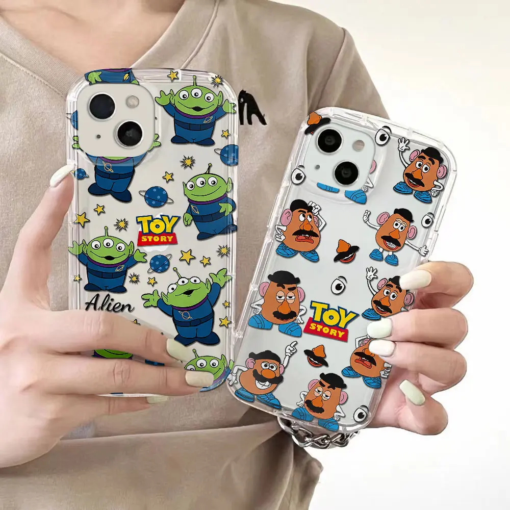 Toy Storys Three-eyed boy Clear Case for IPhone 16 15 14 13 12 11 Pro Max 14 15 Plus X XR XS Max SE2020 Airbag Shockproof Cover