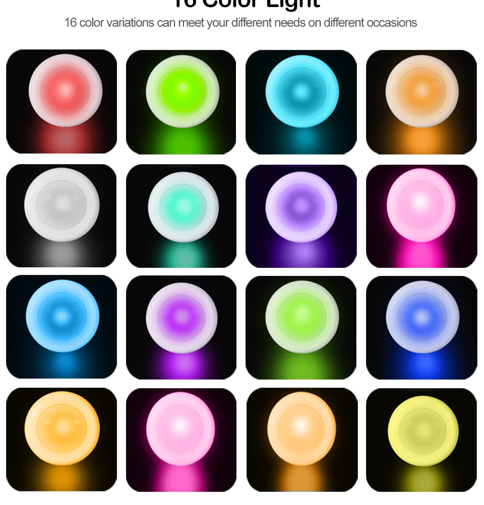 Selling LED Cabinet Light RGB Puck Lights Remote Controller Dimmable Under Shelf Kitchen Counter Lighting Decoration Night Lamps
