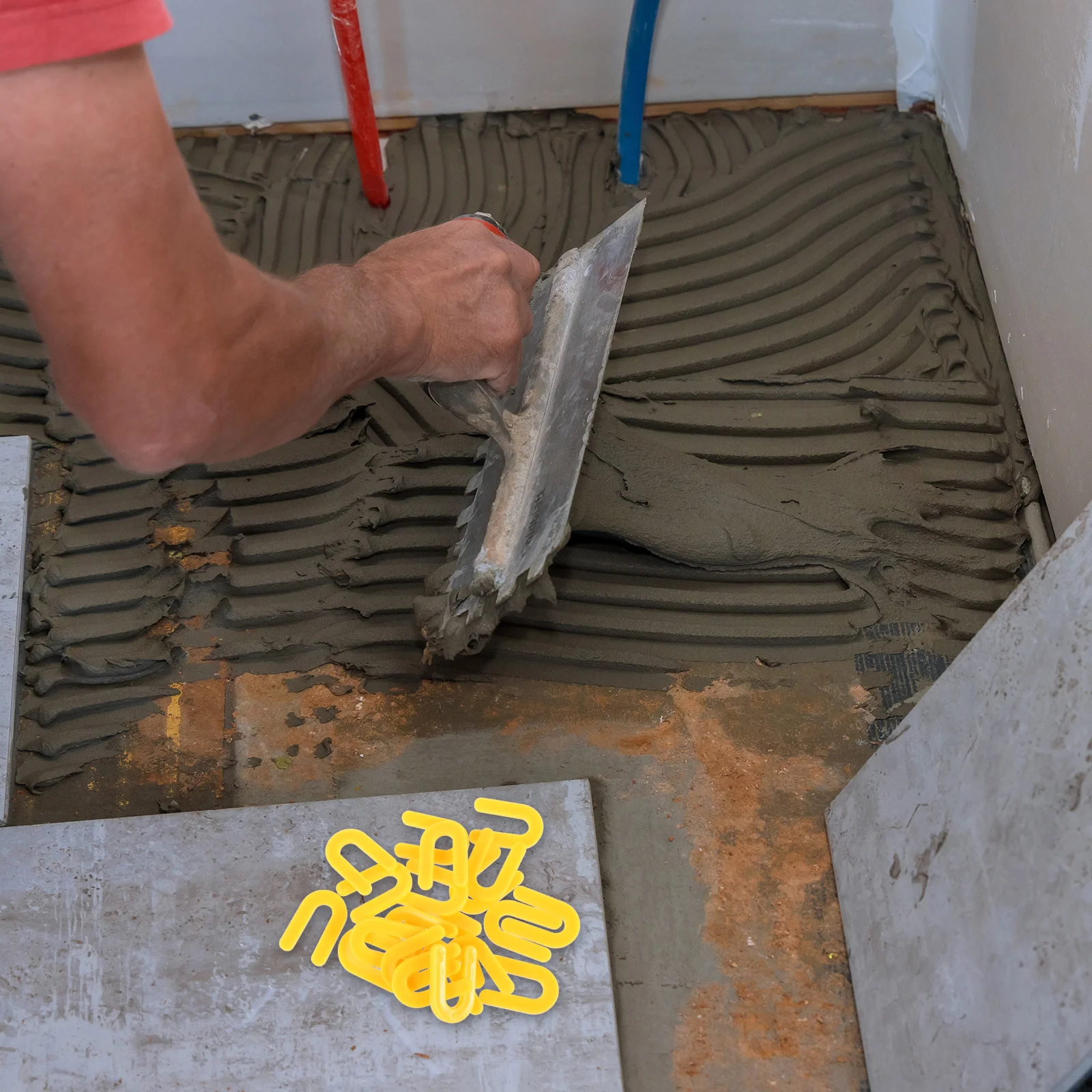 

100Pcs U Shape Floor Tile Spacers Vibrant Colors Multiple Sizes Horseshoe Stability Prevents Slippage Tile Leveling Clips