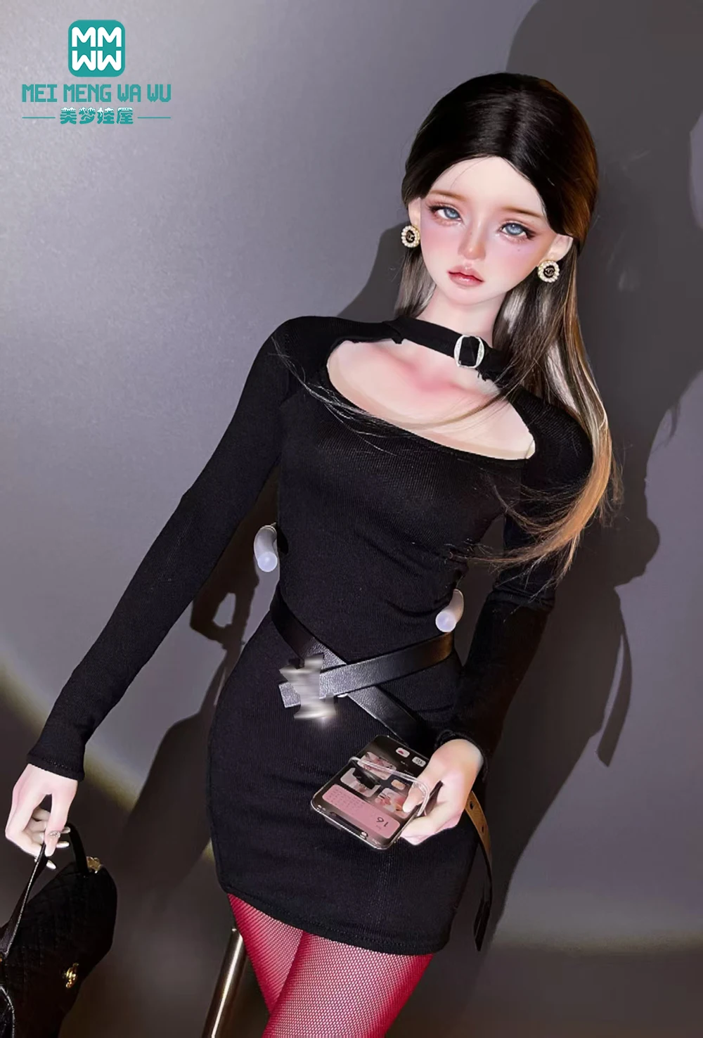 Se encaixa 58-60cm 1/3 bjd dd sd mini moda fivela de metal camiseta brinquedo presente da menina