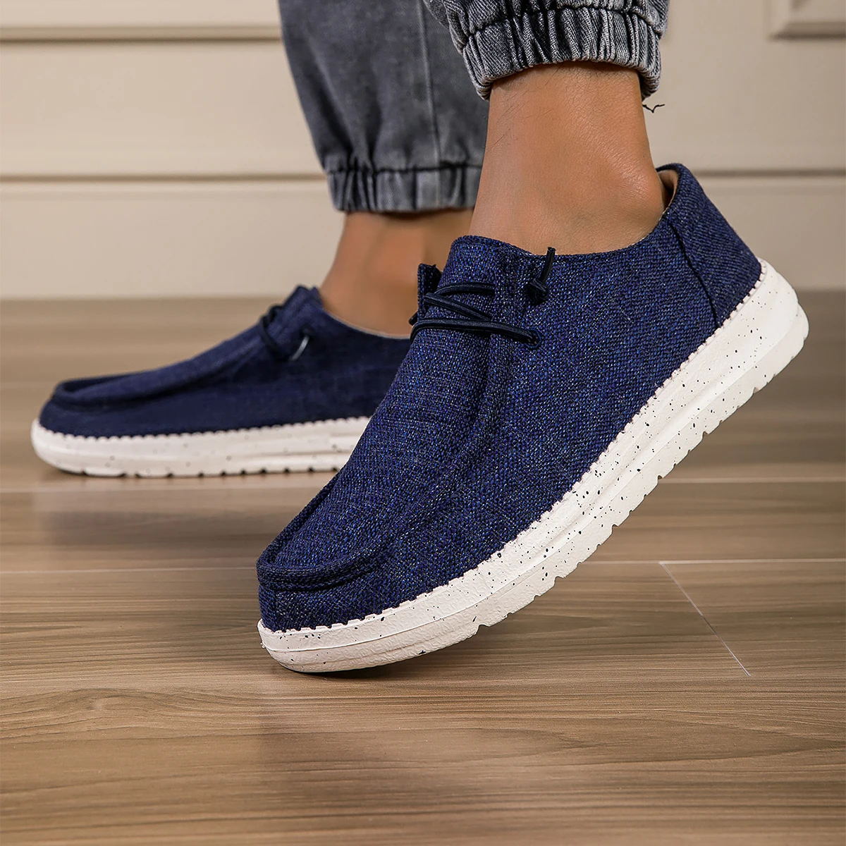 المتأنق أحذية الرجال حذاء قماش الصيف حذاء بدون كعب الرجال الأخفاف تنفس مريحة زائد حجم كبير 48 49 50