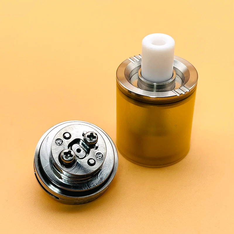 Imagem -03 - Dsxvape-tanque Reconstruível Single Coil Mea Culpa Estilo Mtl Rta 316ss 22 mm 35 ml com Discos de ar Vaporizador Bellcap