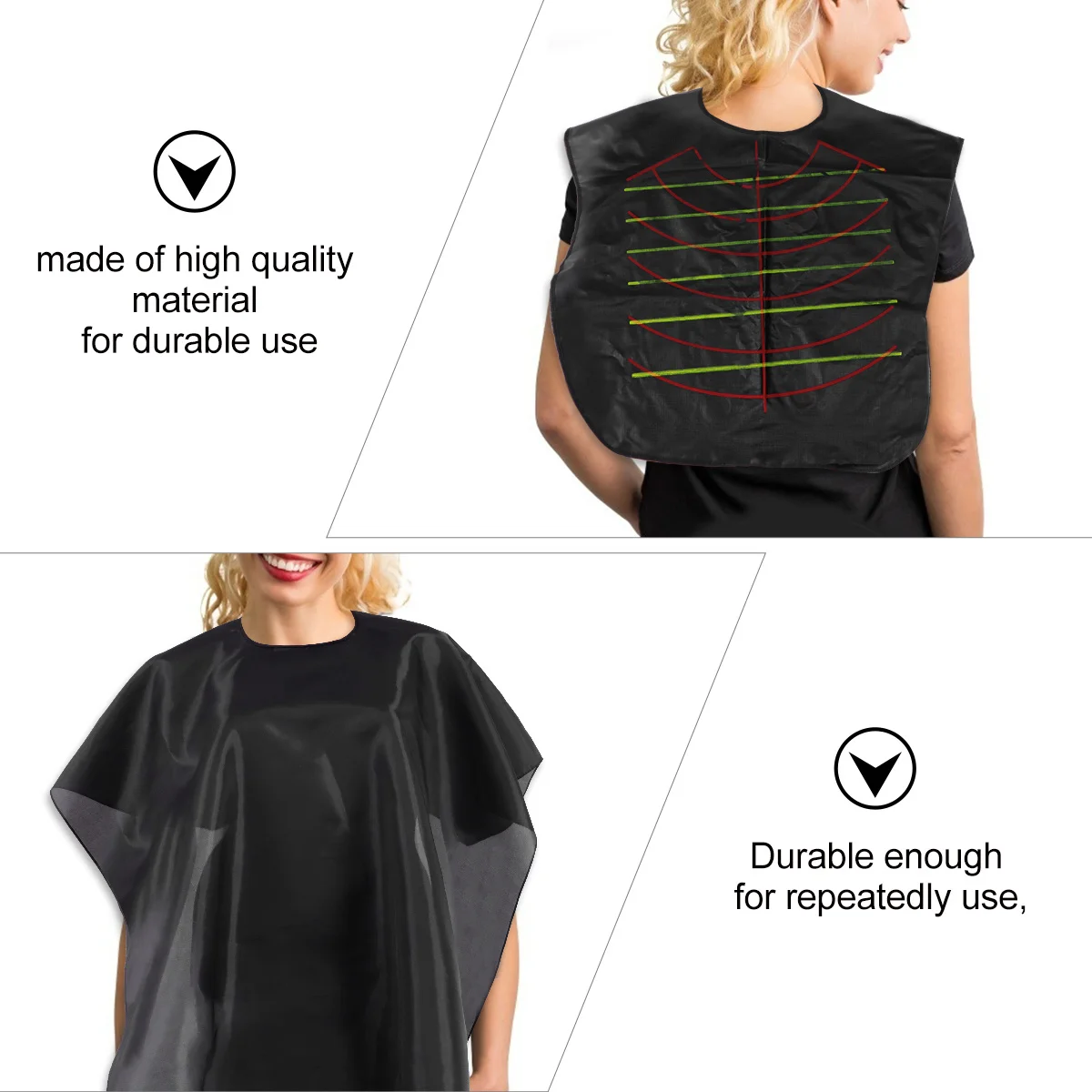 

4Pcs Hair Dyeing Kit Essential Salon Home Use Durable Gloves Ear Covers Dyeing Cape Hair Tinting Tools Ear Covers