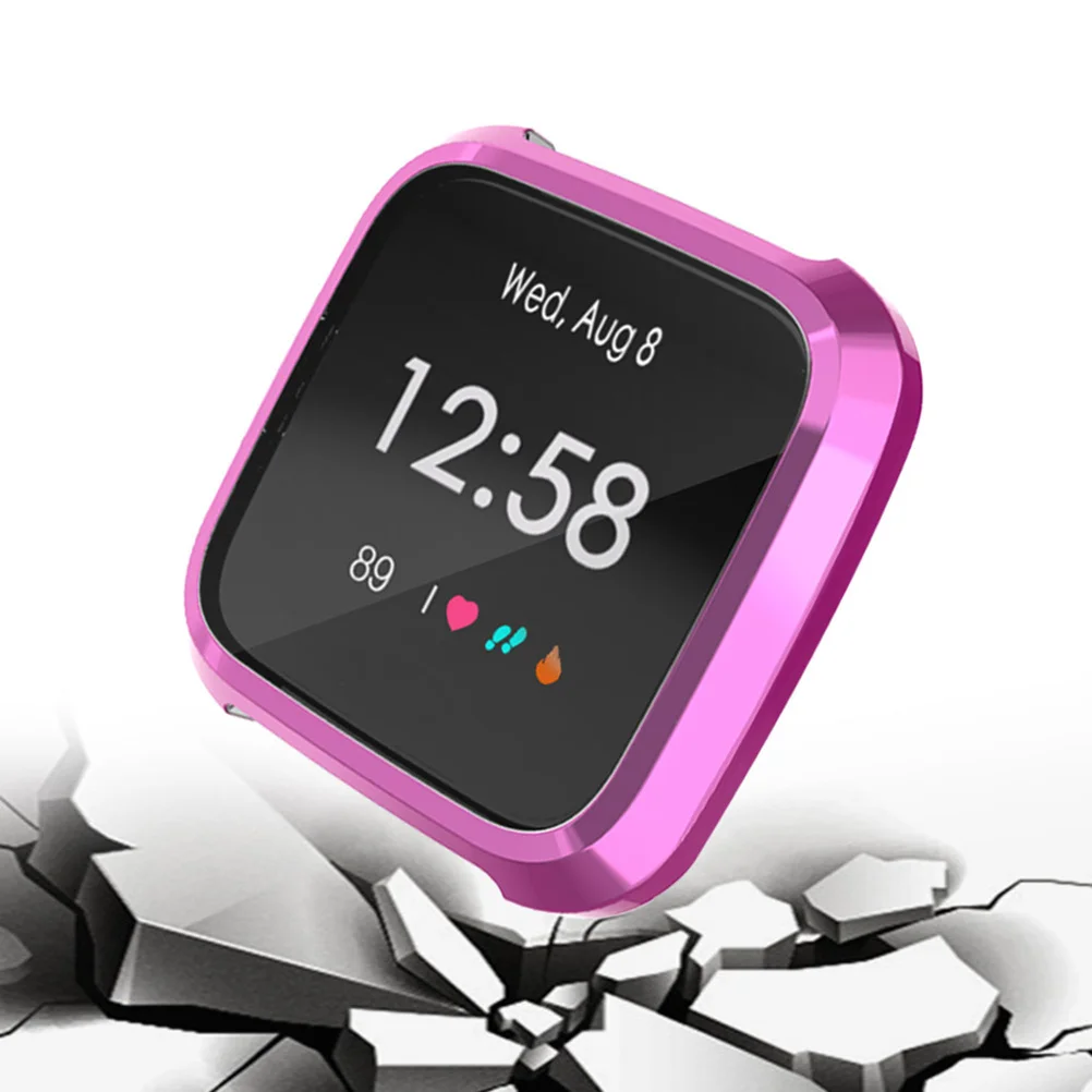 

Watch Protective Shell Cover Tpu Durable Anti-Drop Frame Case Compatible for Fitbit Stylish Look Watch Cover