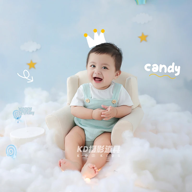 3-6 Months Baby Photography Clothing Baby Boy Jumpsuit Short Sleeved + Socks Suit Infant Posing Photo Clothing Accessories