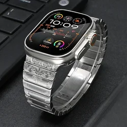 Business Men Stainless Steel Strap For Apple Watch Ultra2 49mm 9 8 7 42 44 45mm Luxury Bracelet for Iwatch Series6 5 4 3 se Band