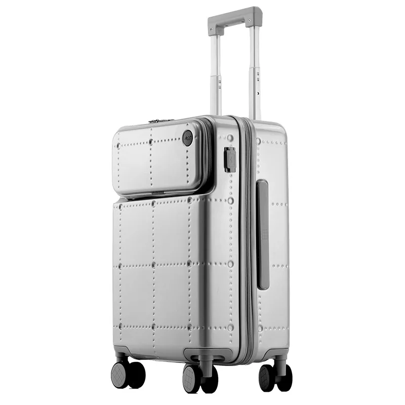New Trolley Case Suitcase Universal Wheel High-Looking Fashion Password Travel Suitcase Front Opening Luggage Carry On Suitcase