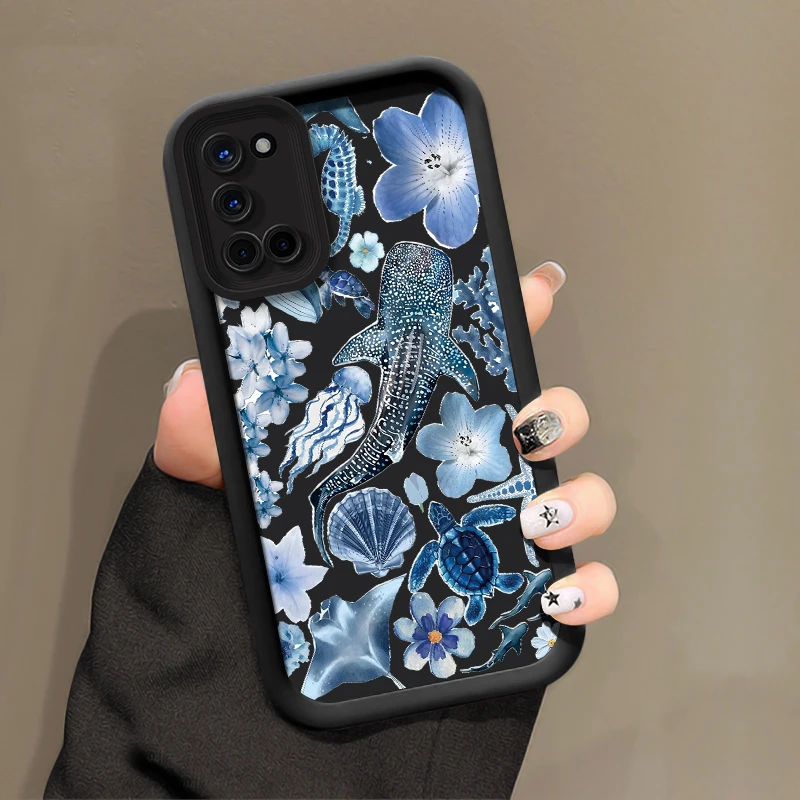 حافظة لهاتف OPPO Realme Narzo N65 N63 60X 50A 50i Prime Note 50 60 GT 6 Neo 5 3 Master Whale Sea Turtle Cover