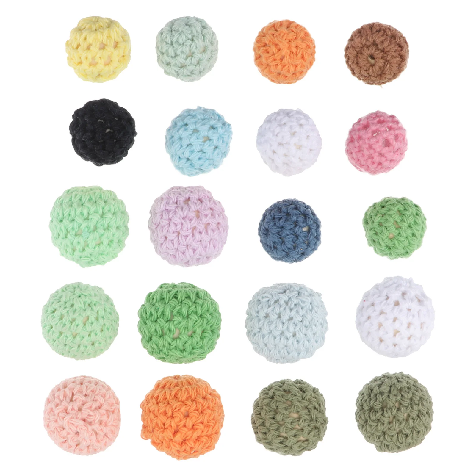 20 قطعة DIY بها بنفسك الكروشيه الحياكة الخرز 16 مللي متر 20 مللي متر خيط القطن المستديرة الكرة ديكور المواد للمجوهرات اليدوية الحرفية حلية رائعة #4