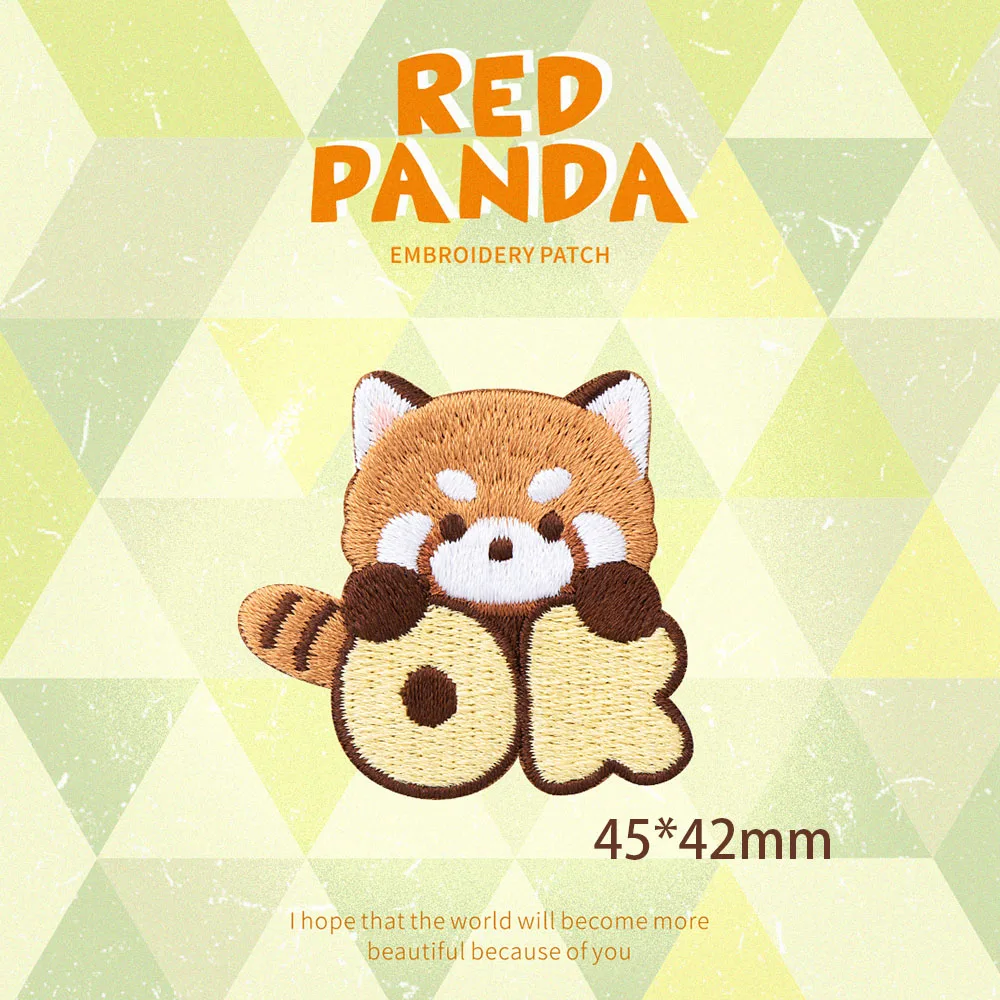 12 Arten niedlichen Tier roten Panda selbst klebende Stick flecken für Kleidung Kinder applikation auf Jeans DIY Kleidung Aufkleber swe – Detail 16