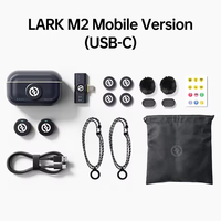 Hollyland Lark M2 Wireless Lavalier Microphone for iPhone Android Camera Noise Cancellation for Video Recording Streaming Mic