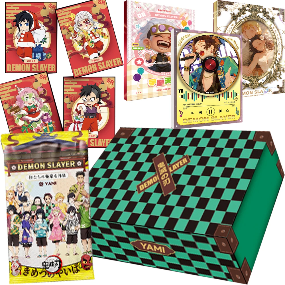 

Hot-blooded Anime Demon Slayer Collection Cards Fun Pixel Game Console Design Popular Character Transparent Cards Boy Girl Gift