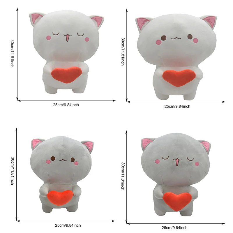 Peluche chat de pêche, 30cm, adorable, doux, animal, dessin animé, pour la journée de Léon, cadeau d'anniversaire