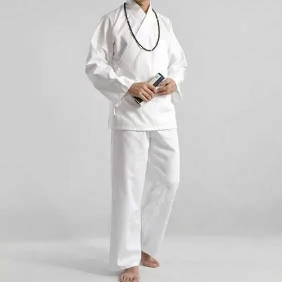 Pijama antiguo Hanfu chino de la dinastía Ming, bata de cuello redondo, ropa interior blanca tradicional para parejas, lencería taoísta