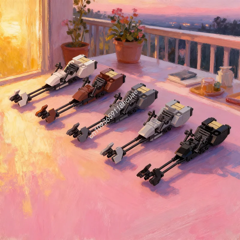 

340 шт. MOC Star Battle Z Imperial Scout Speeders Модель Строительные блоки Рождественские подарки Игрушки Архитектурная идея Образовательный кирпич