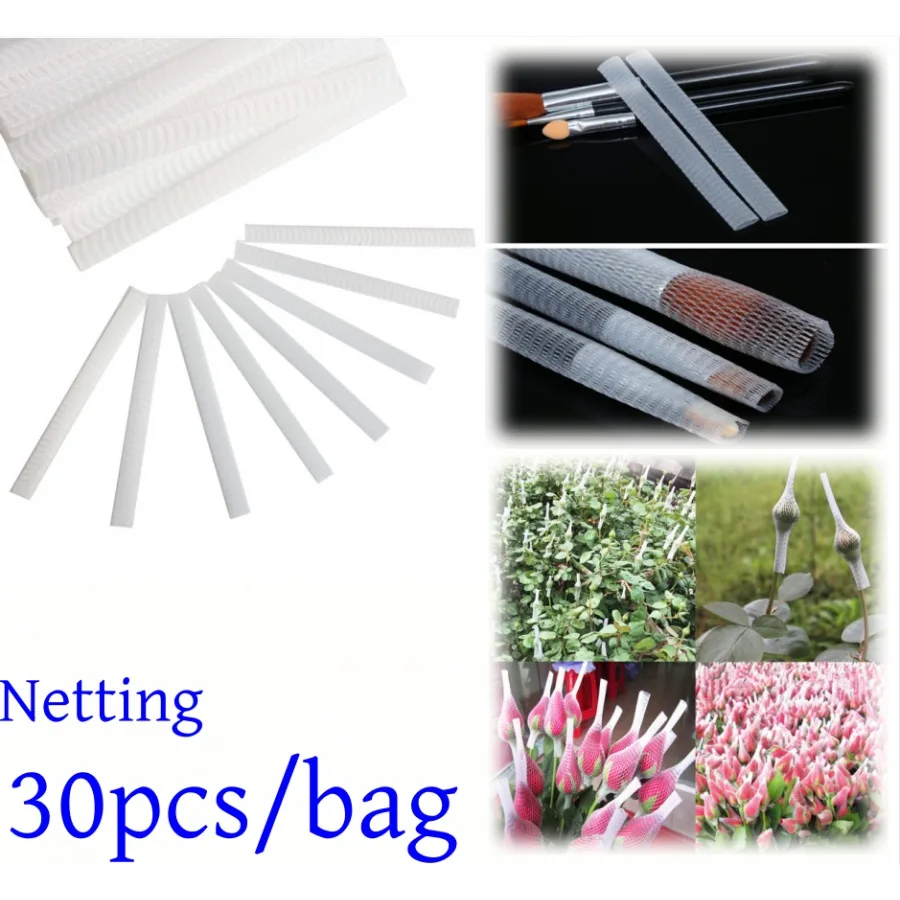 30/60/120pcs Makeup Brush Protective Mesh Covers Multifunctional Rose Protective Cover Elastic Bristle Mesh Sleeve Anti-frill