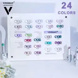 VINIMAY 24 Pcs Cat Eye Gel Nail Polish Vernis Semi Permanant UV Nail Gel Primer Soak Off Nail Art Gel Varnish Gelpolish Manicure