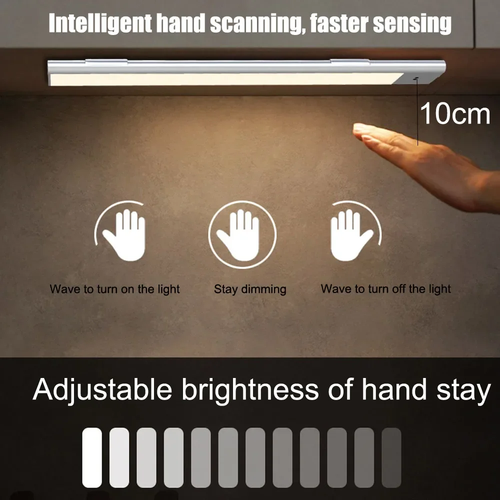Xiaomi-Veilleuse avec détecteur de mouvement, lampe de cuisine aste par USB, mouvement LED sans fil, lampes d\'armoire, décor magnétique, chambre à