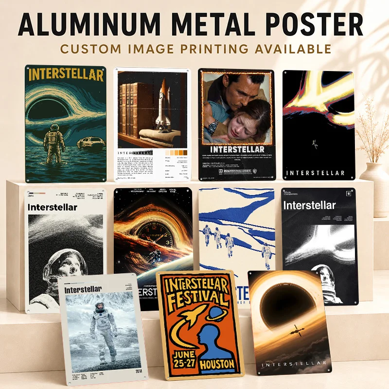 Interstellar Printed Posters Customized Metal Sign Deep Universe Graphic Wall Art For Living Room Library And Cosmic Enthusiasts
