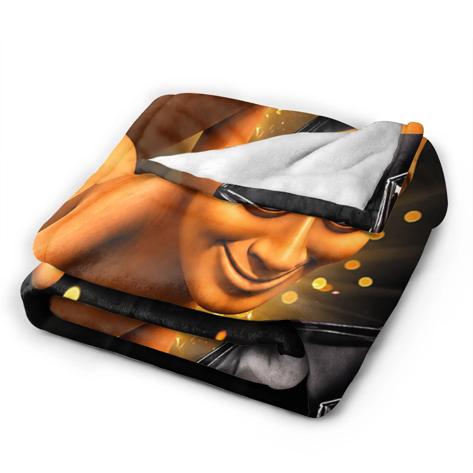 Funny Tung Tung Sahur Empty Wallet Brainrot Meme Blanket Boy Girl Flannel Throw Blanket For Outdoor Warm Comfy Quality Bedspread