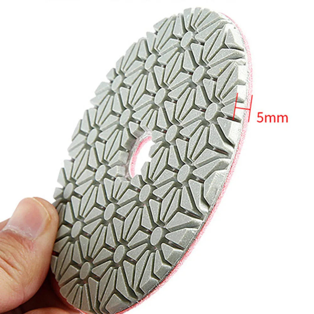 Random Color Polishing Pad 4inch 2500 RPM Flexible Diamond Polishing Pads For Granite Marble Concrete Quartz Tile Polishing