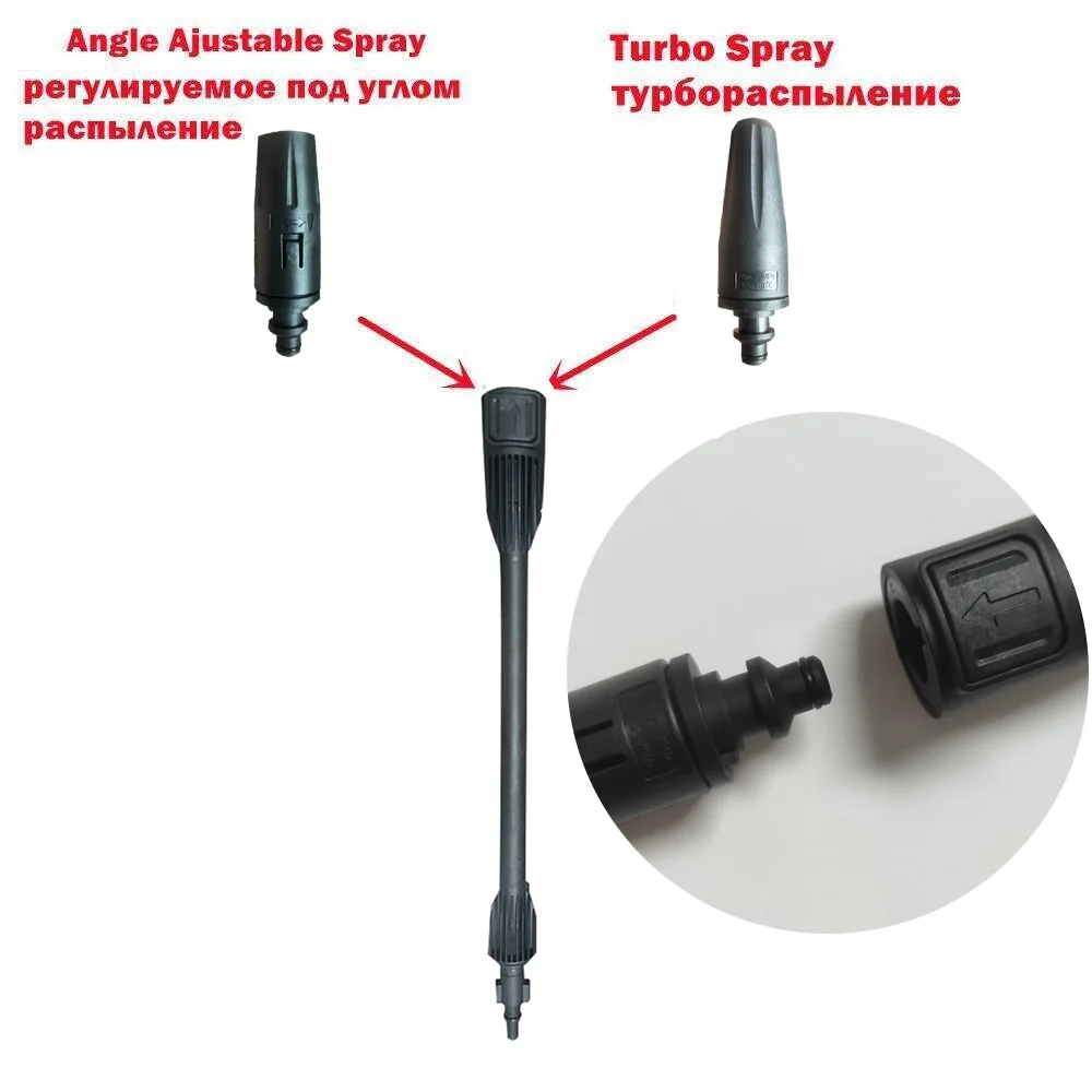 Auto waschanlage Pistole Verlängerung Lanze Zauberstab für Bosch Ar Blue Clean Black Decker Makita Michelin mit Jet Spray und Turbo Düse