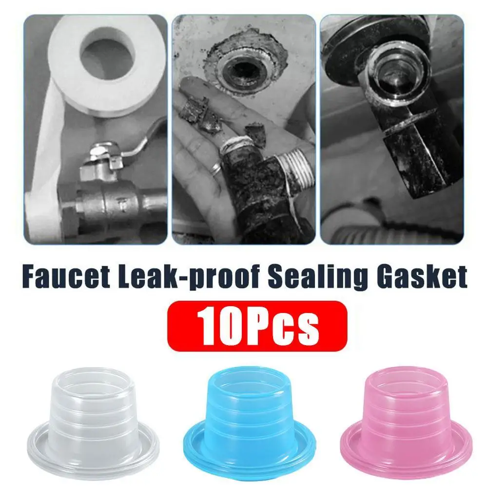 

10Pcs Faucet Leak-Proof Sealing Gasket Anti-aging Silicone Waterproof Pipe Sealing Rings Faucet Connector Joint Accessory