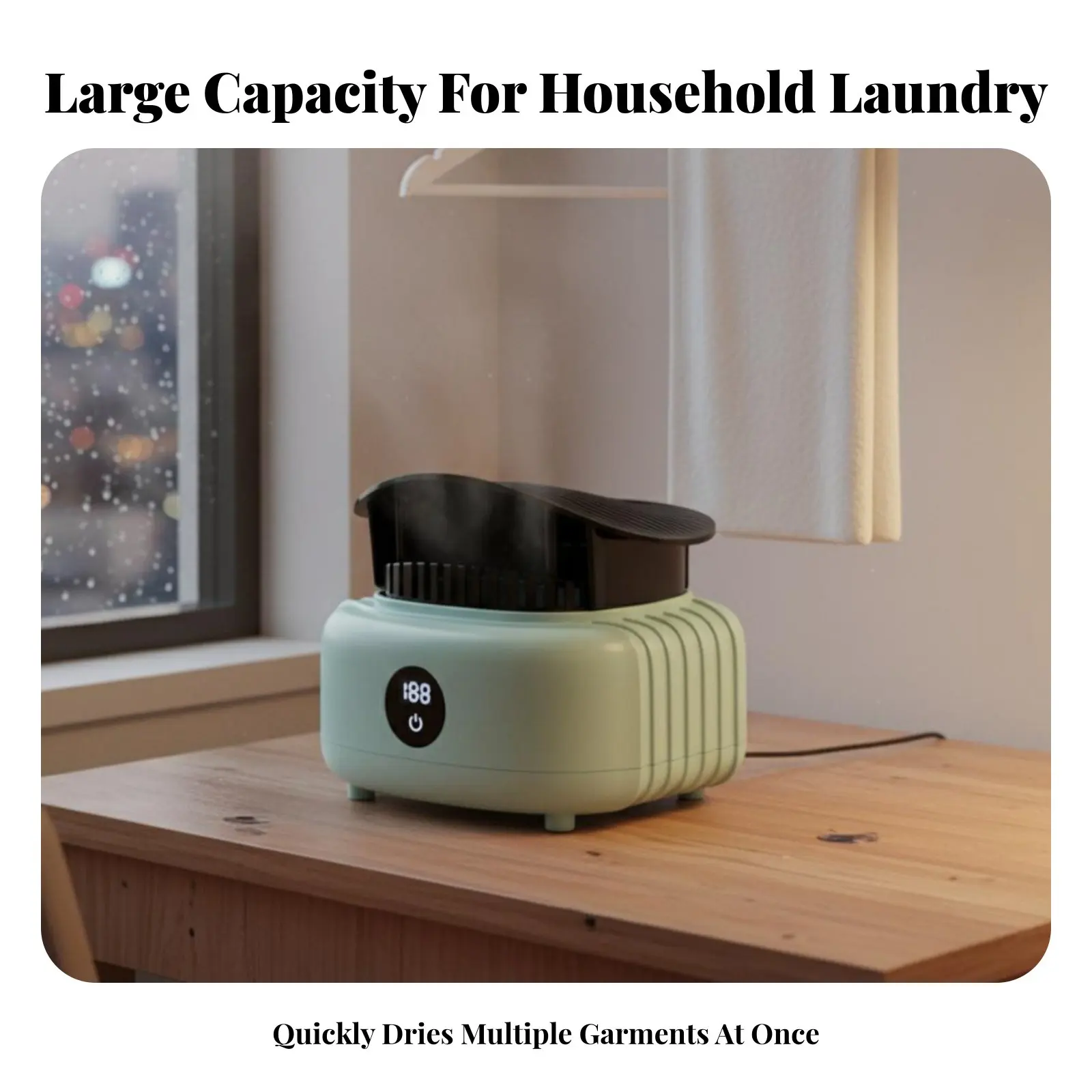 

Портативная сушилка для одежды, компактная складная сушилка для белья, складной сушильный шкаф с таймером, сушилка для белья с подогревом