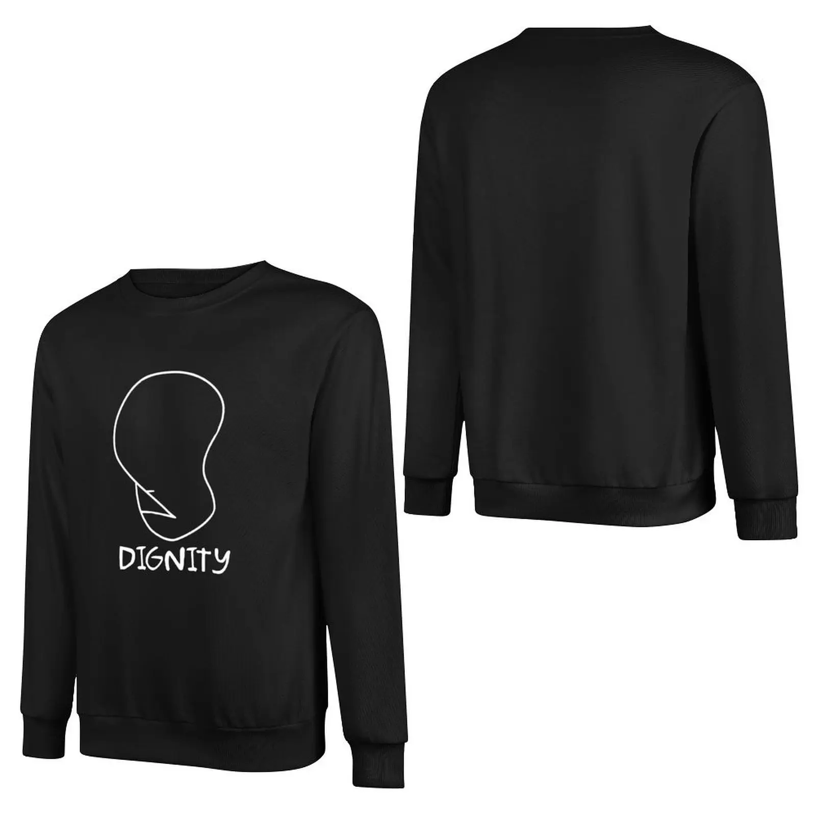 Dignity - Black Pullover Hoodie korean clothes mens designer clothes graphic sweatshirts