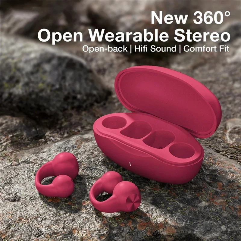 VIKEFON-auriculares TWS con Bluetooth 2024, sistema Bilateral estéreo de conducción ósea, para Xiaomi, Airdots, iPhone y Samsung, 5,3