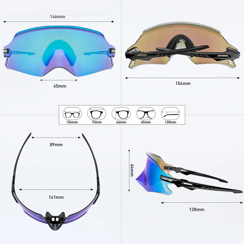 2022 Kapvoe Hiking Eyewear UV400 Cycling Sunglasses