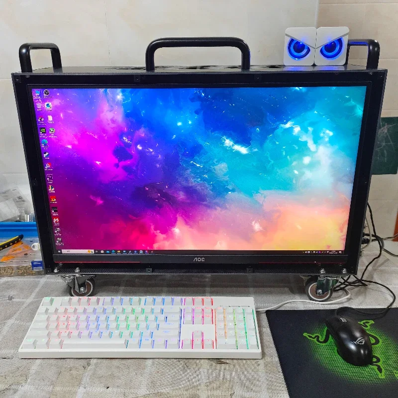 HJK Custom Portable Desktop Chassis 28 Inches, Top With ATX Screen Cover Screw Fixing