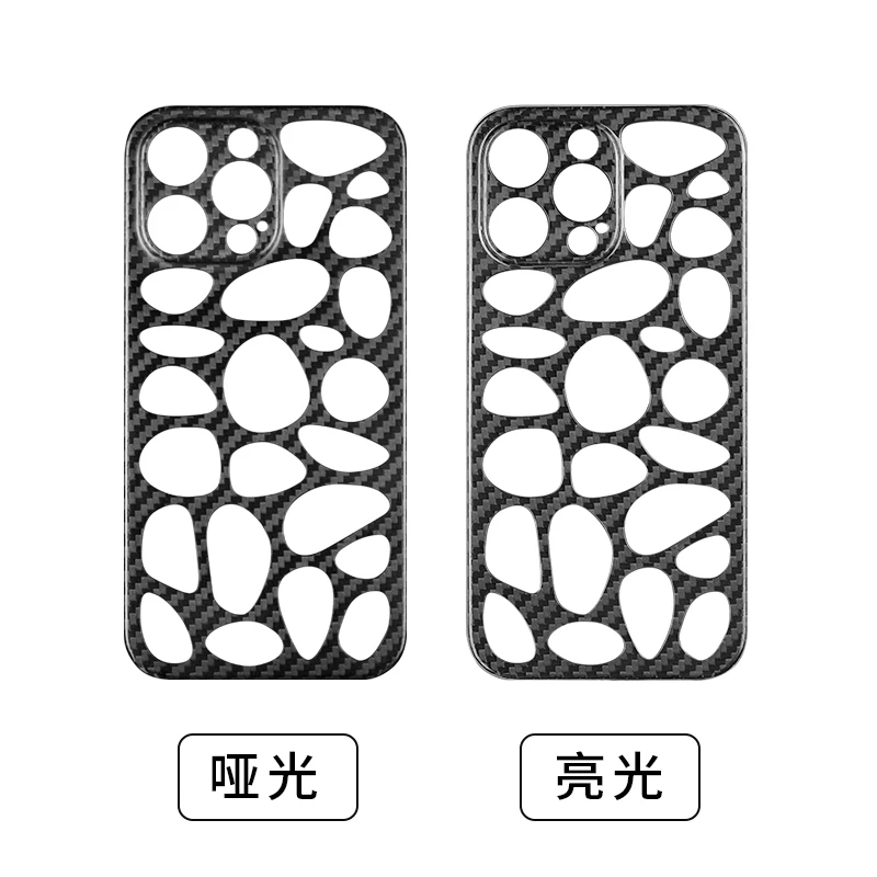 New! Real Aramid Fiber Carbon For iPhone 14PRO/14 PRO MAX Forging Leaky Patterns Explosion-proof Back Shell CASE Cover