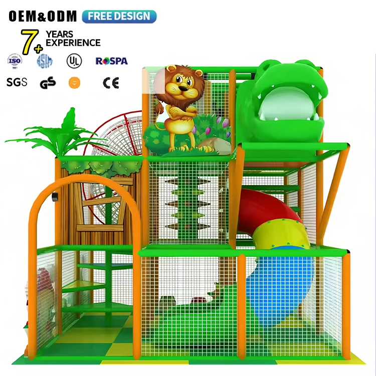 

Vibrant Color Kids Indoor Playground Equipment for Children with Soft Rainbow Climber and Fun Slides for Daycare Centers Joy