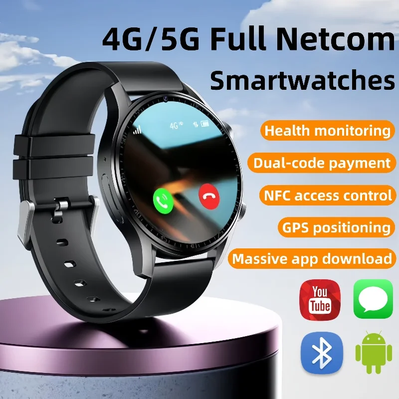 

4G Android dual camera video call SIM card smartwatch 128GB with WiFi GPS waterproof function Google Play Store