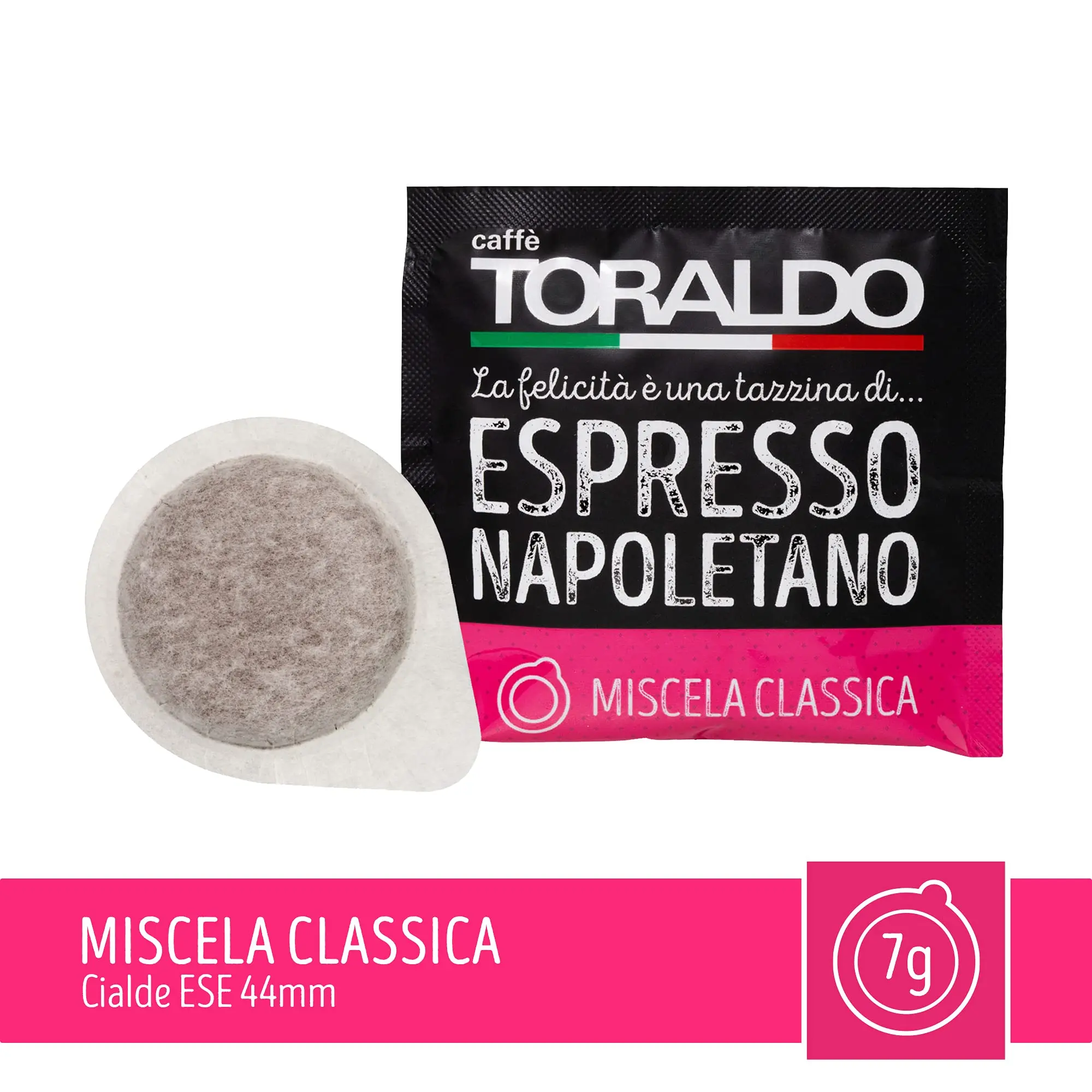 Toraldo 44mm Coffee-Ese Wafers - 100 Pack - alternate angle