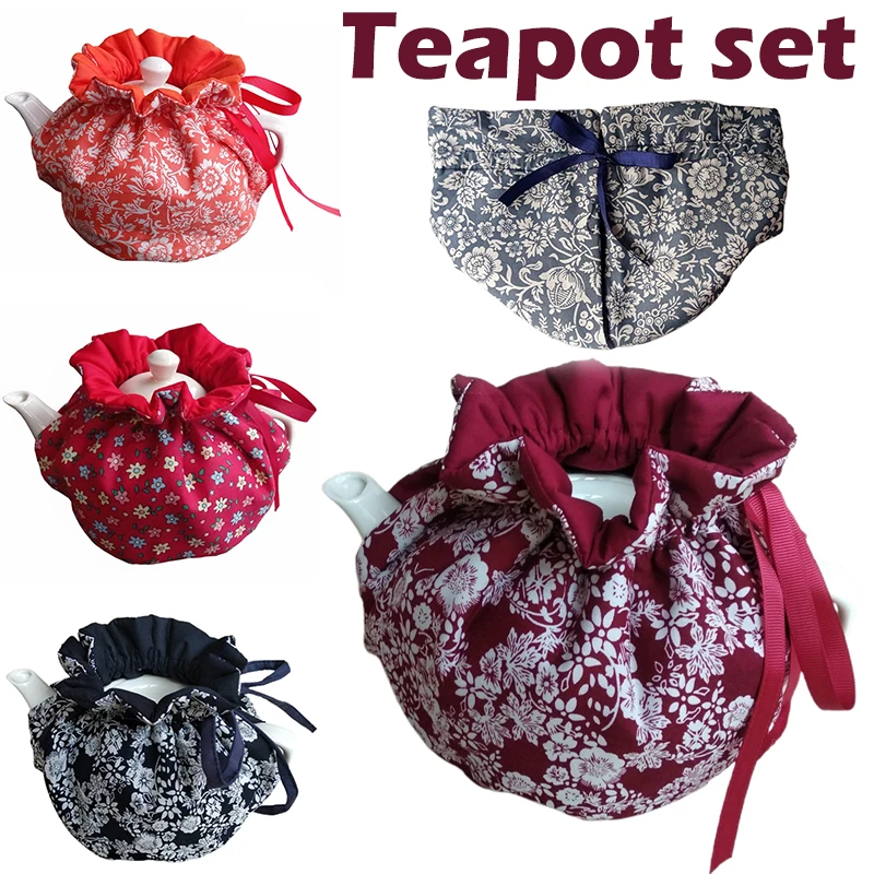 Vintage Floral Teapots Dust Cover Tea Cosy Kettle Cover Insulation and Keep Warm For Home