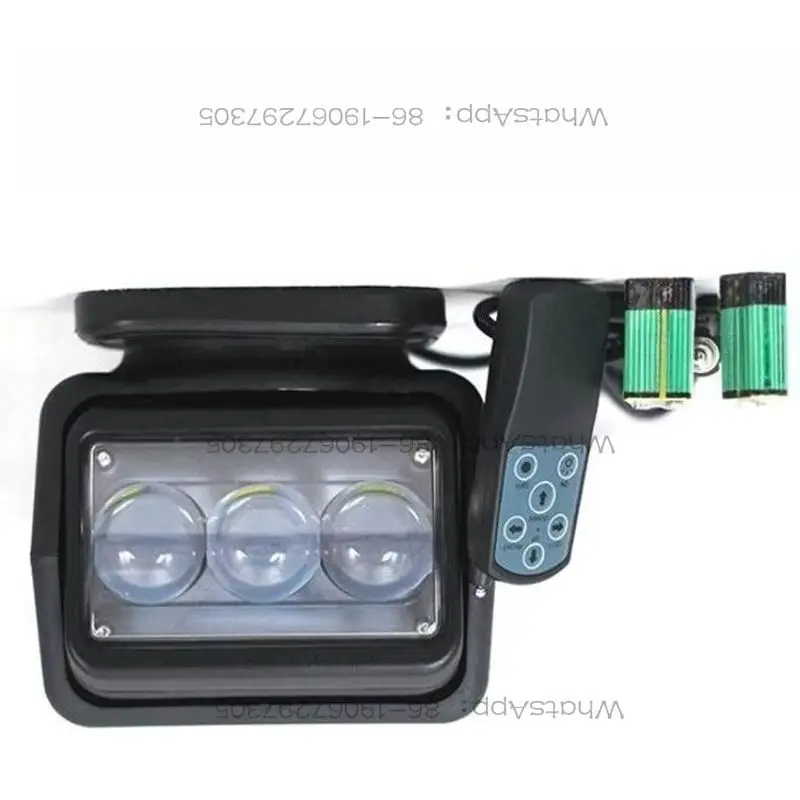 Applicable to Automotive LED Remote Control Searchlight 60W Marine Lighting Search Outdoor Rotating Light