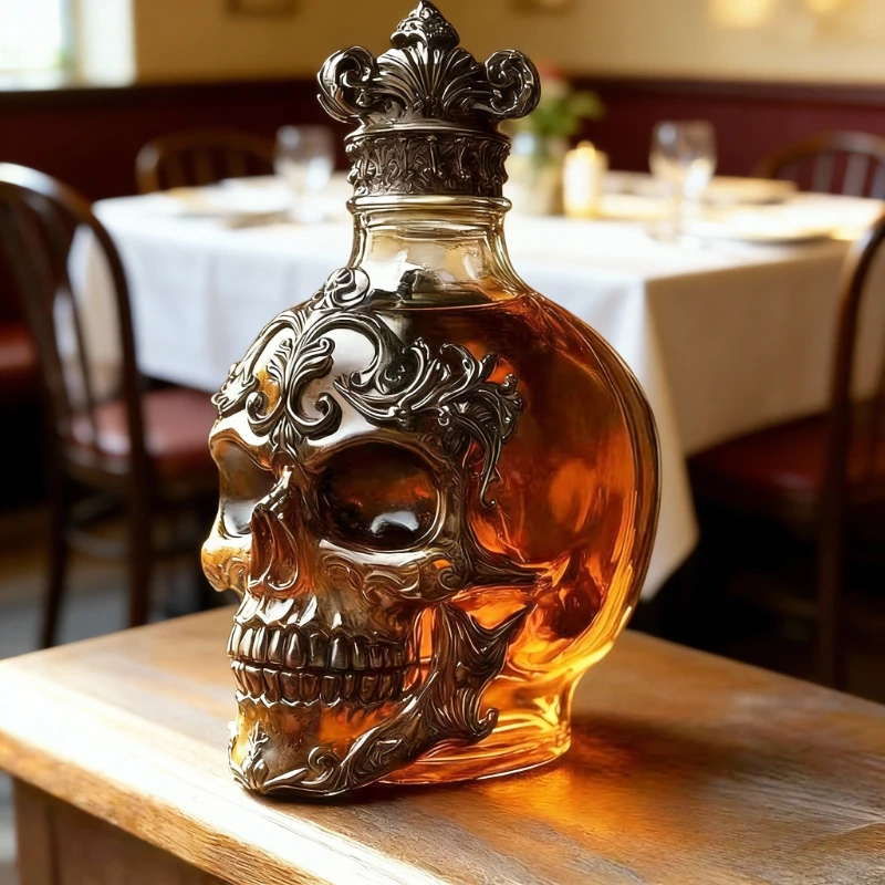 Decantador The Sovereign Skull de 350 ml, botella de whisky The Sovereign Skull
