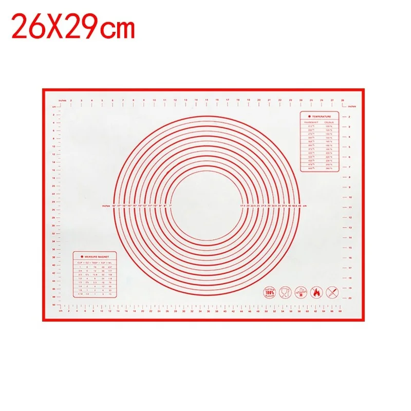 UNTIOR 1PCS Siliconen Bakmat Kneden Pad Deeg Mat Pizza Cake Deeg Maker Keuken Koken Grill Non-stick gadgets Bakvormen