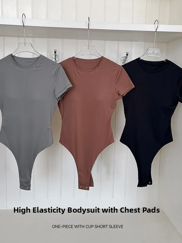 

Slim Fit ort Sve Women's T-irt Base irt Bare Ammonia Elastic Street Sle mid Waist Nine Pants Nylon Fabric