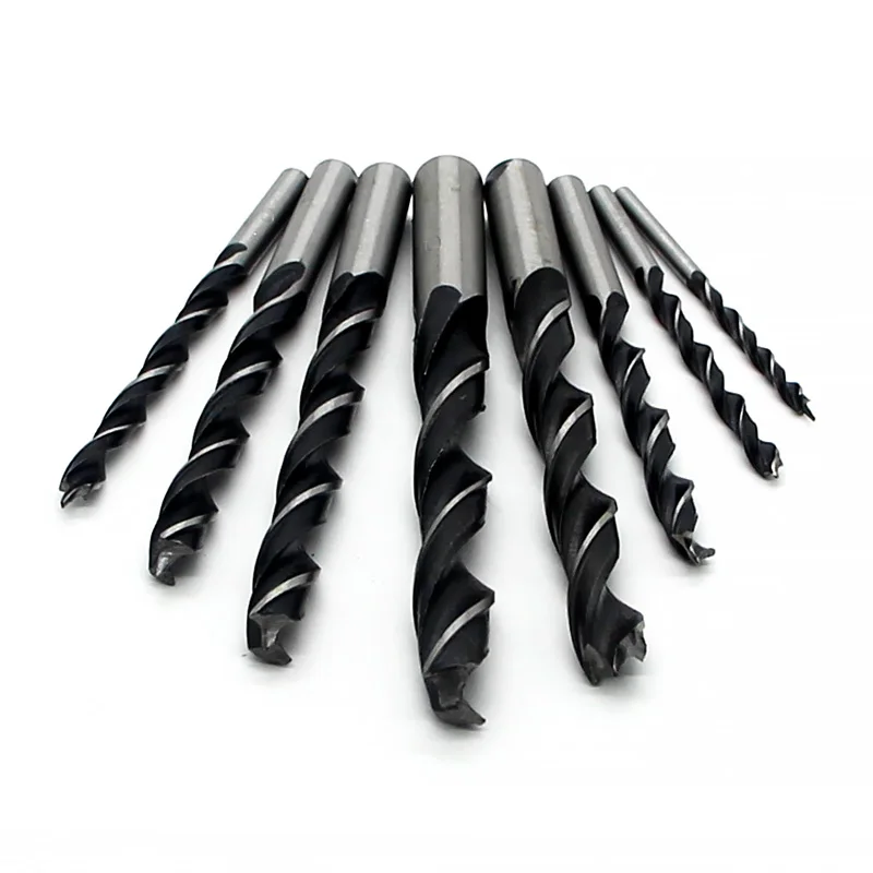 Imagem -02 - Três-ponto Carpintaria Broca Perfuração Suporte Broca Elétrica Broca Cabeça Rotativa Madeira Prancha Buraco Torção Brocas Set Pcs