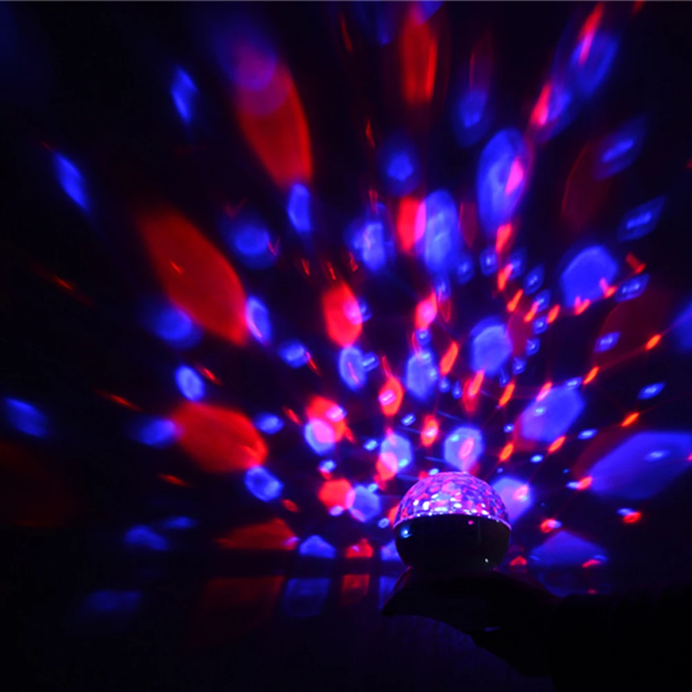 

Speaker Light Mini LED Wireless Colorful Rotating Stage Light Card FM Radio MP3 Playback for