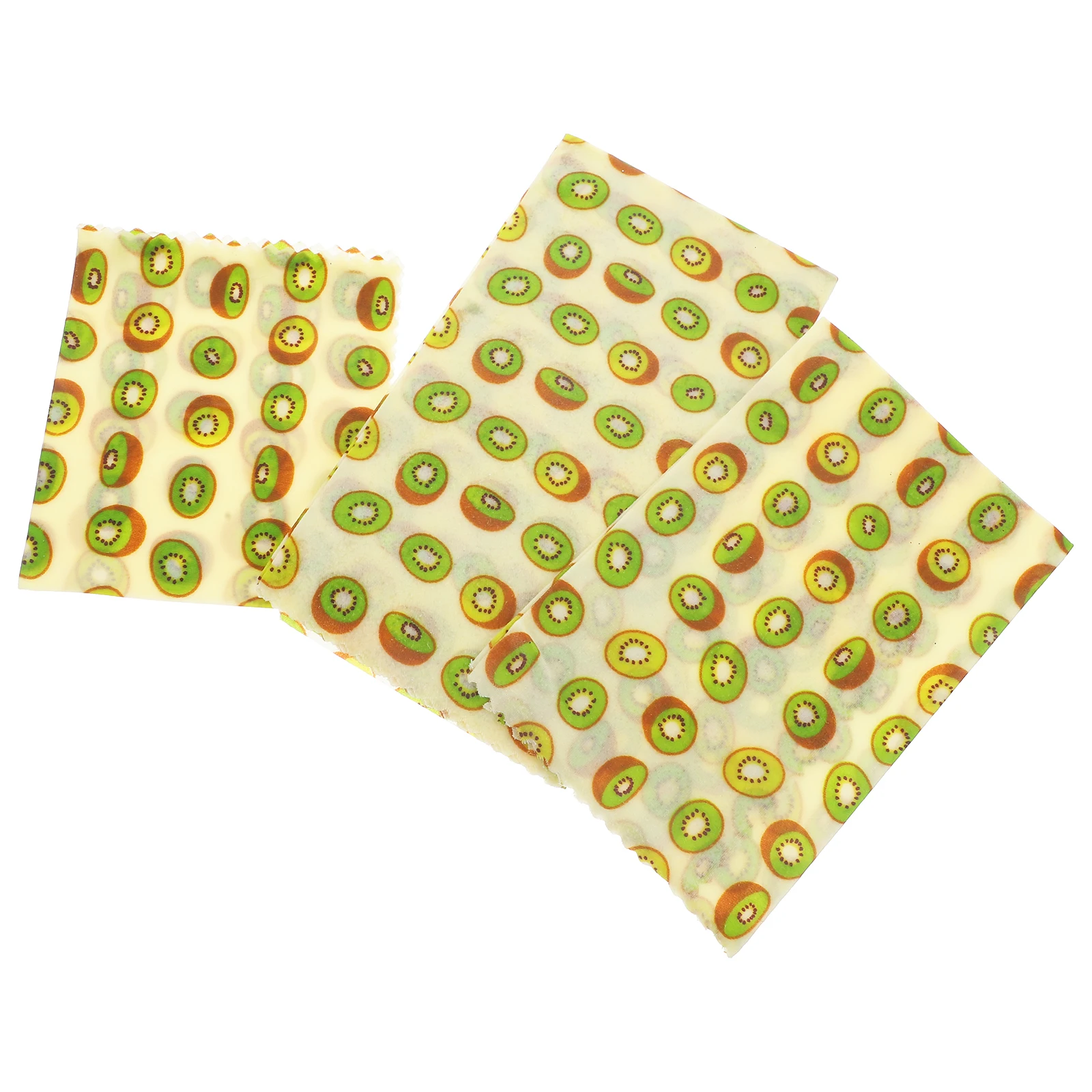 

3Pcs Reusable Beeswax Wrap Set Organic Cotton Food Wrapping Cloth for Sandwiches Fruits Vegetables Bowl Cover Kitchen Storage