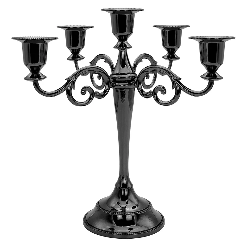 American Style Retro Candlestick Creative Three-headed Five-headed Metal Iron Candle Holder Romantic Dinner Table Decoration