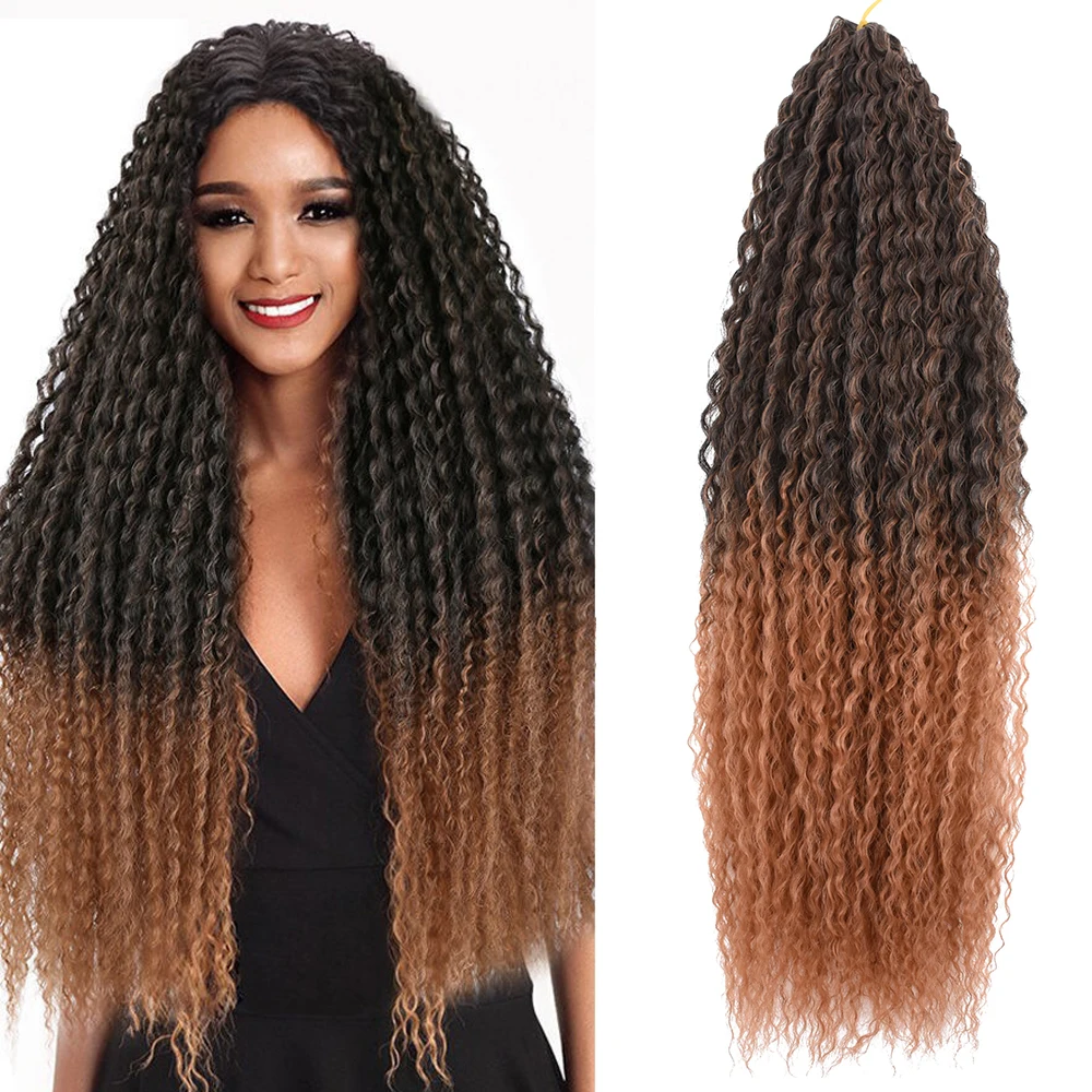 

Brazilian Braids Synthetic Crochet Hair Afro Kinky Curly Pink Ombre Braiding Hair Extensions African Braided Hair For Women