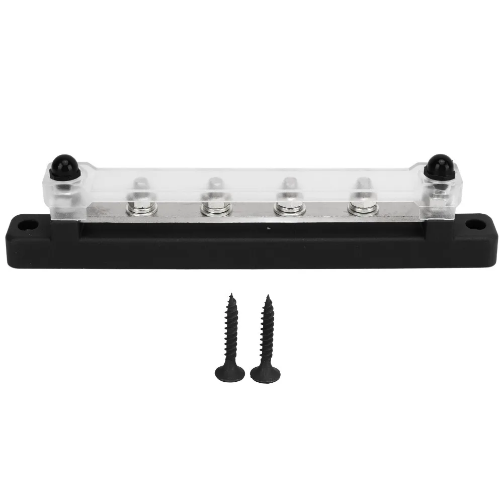 

Marine Power Distribution M6 Screw Power Distribution Block 6 Terminal DC 12V-48V Bus Bar Terminal Block Watercraft